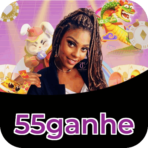 Interface do aplicativo 55ganhe mostrando jogos disponíveis no iOS e Android